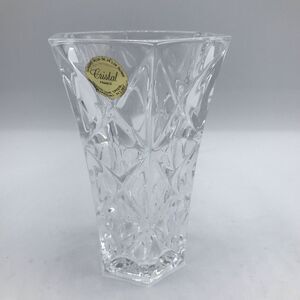 Cristal France Garanti Plus 5.0" Vase Genuine Lead Crystal‎ 24%pbo /Star Pattern